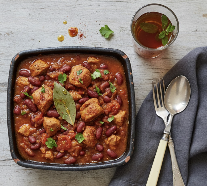 Algerian Turkey and Bean Stew - Algerian Main Course