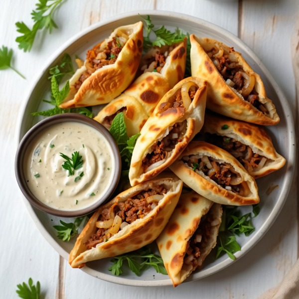 Arayes (Lebanese Meat Stuffed Pita) - Middle Eastern Main Course