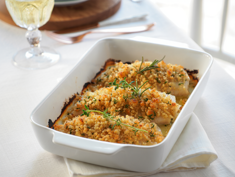 Baked Perch with Herbs - Italian Main Course