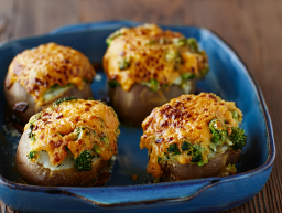 Cheesy Broccoli Stuffed Potatoes