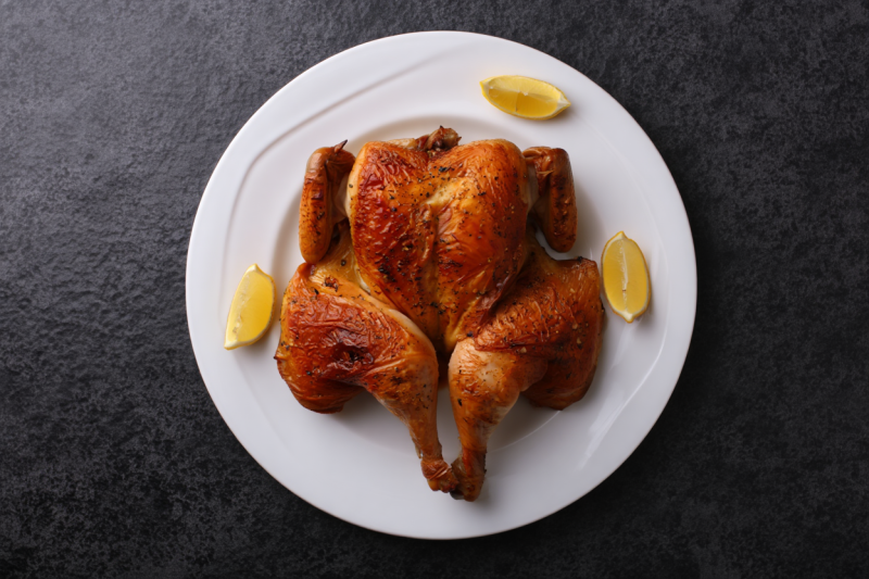 Chicken in Crapaudine - French Main Course