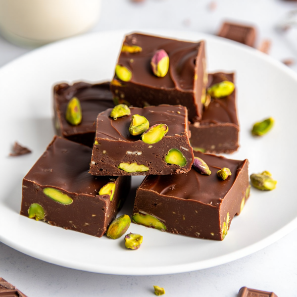 Chocolate Pistachio Fudge - British Dessert