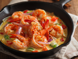 Coconut Prawns with Bell Pepper