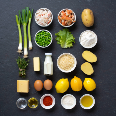 Ingredients for Crab and Paprika Croquettes