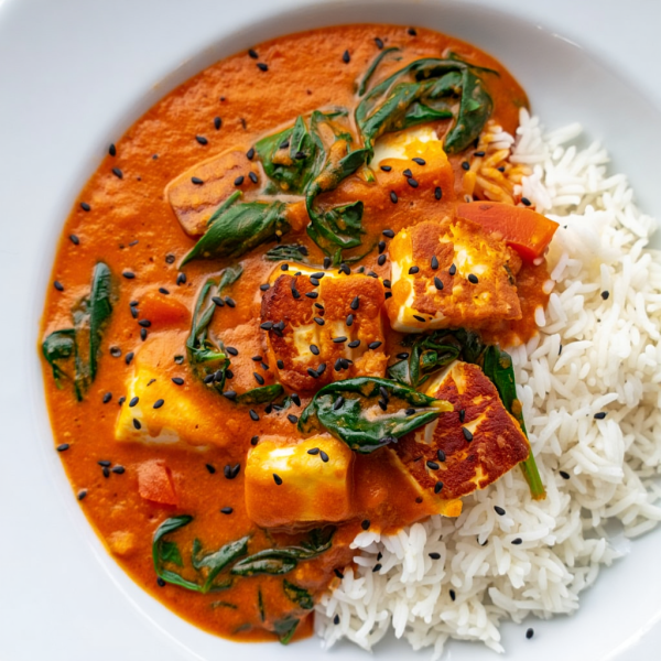Creamy Halloumi & Tomato Curry - Indian-inspired Main Course
