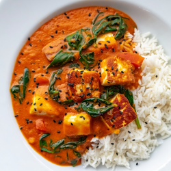 Creamy Halloumi & Tomato Curry - Indian-inspired Main Course