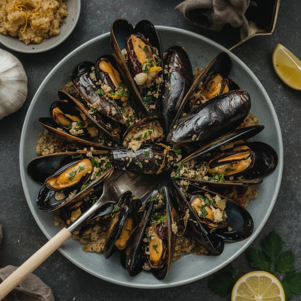 Crunchy Baked Mussels - Italian Appetizer