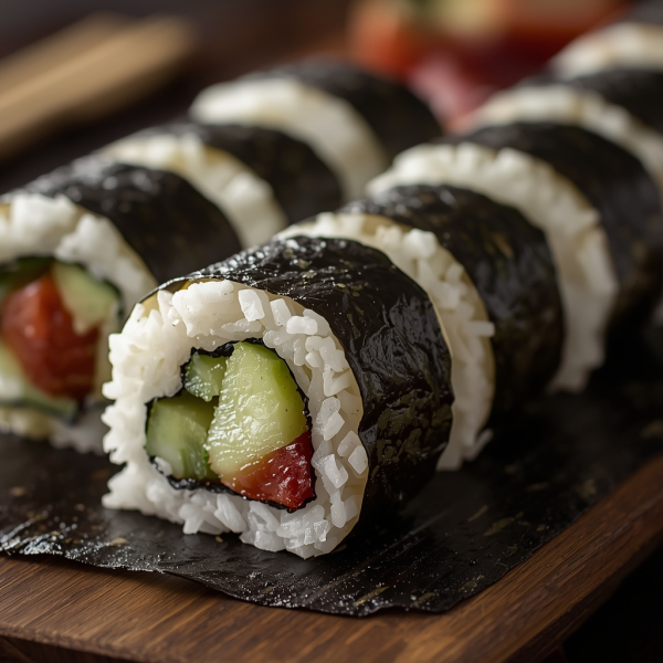 Cucumber Small Rolls (Kappa Maki) - Japanese Appetizer