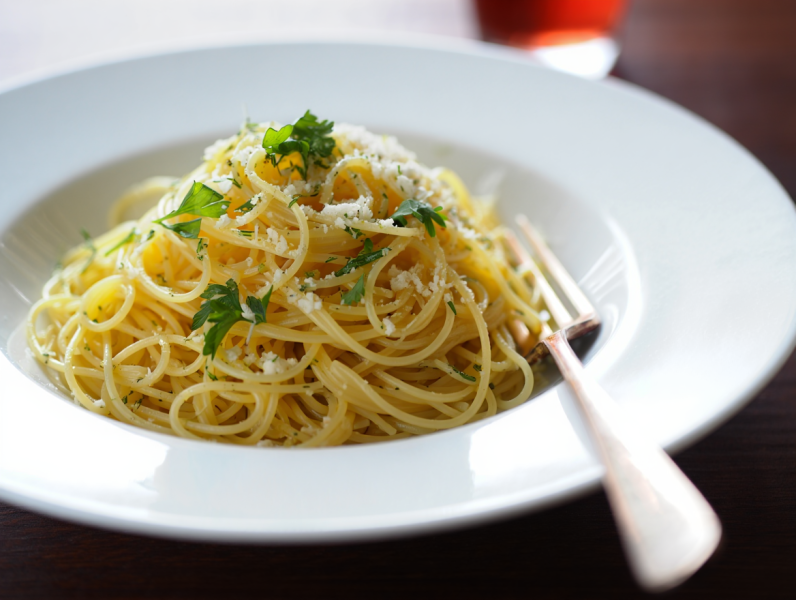 Garlic and Oil Pasta - Italian Main Course