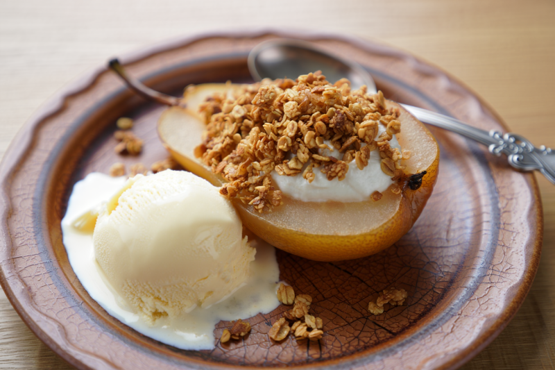 Half-a-Pear Crumble - British Desserts