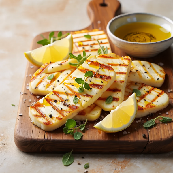 Halloumi Cheese with Lemon - Greek Starters & nibbles