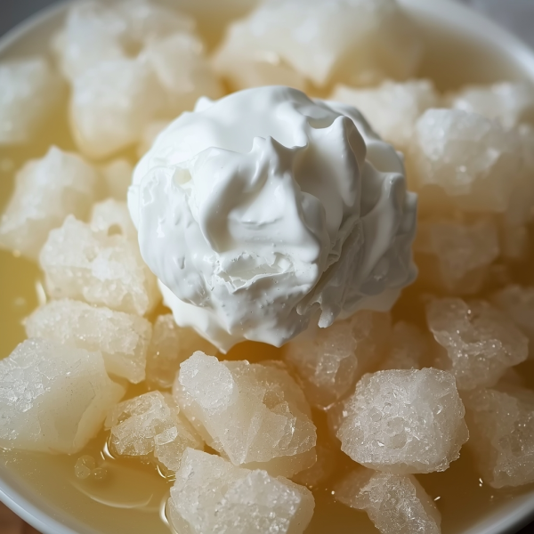 Lemon Granita and Cream - Italian Dessert