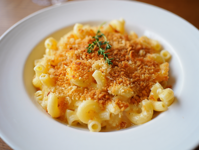 Macaroni and Cheese Gratin - French Main Course