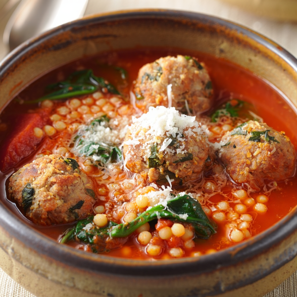 Meatball & Tomato Soup - Mediterranean-inspired Soup