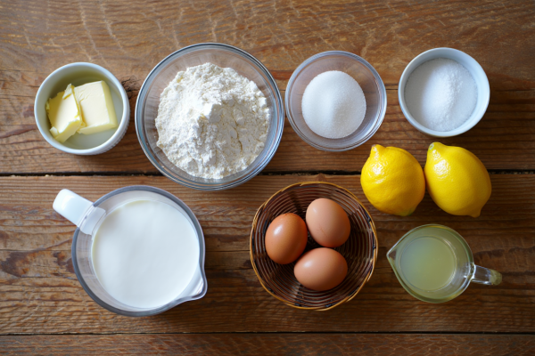 Ingredients for Microwave Lemon Drizzle Cake
