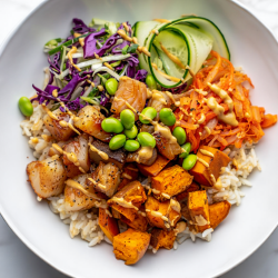 Miso Ponzu Poke Bowl - Japanese Main Course