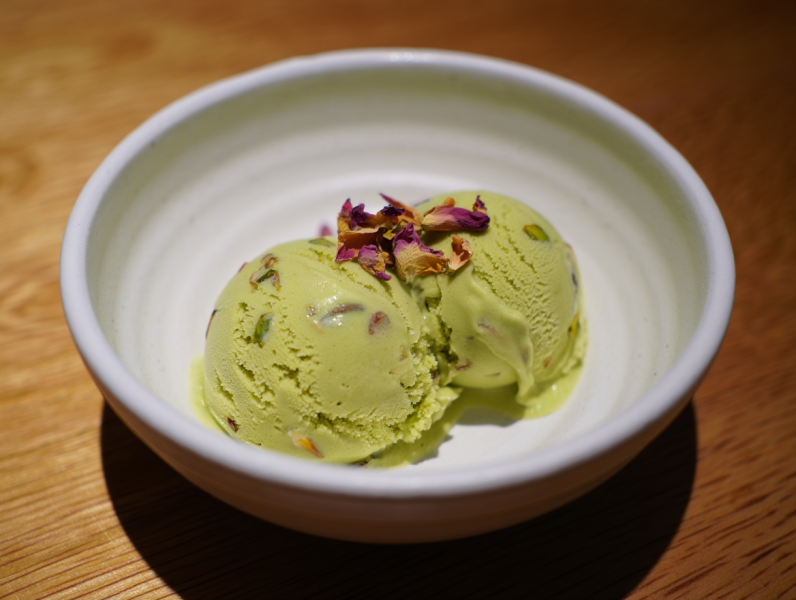Pistachio and Rose Ice Cream - North African Dessert