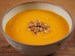 Pumpkin Cream Soup with Granola - Mexican Soups