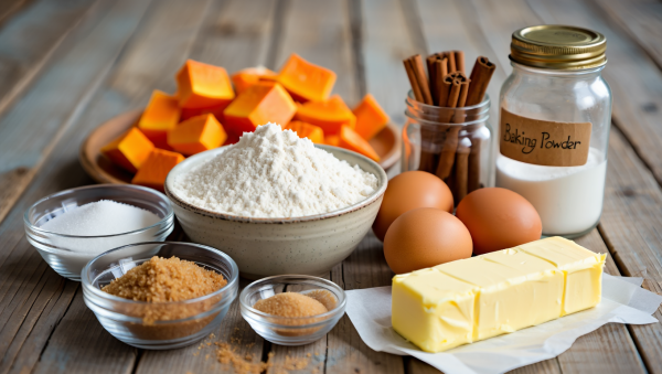 Ingredients for Pumpkin muffins