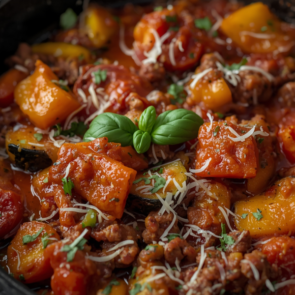 Ratatouille Ground Beef Skillet - French Main Dish