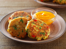 Saltfish Fritters with Mango Chutney