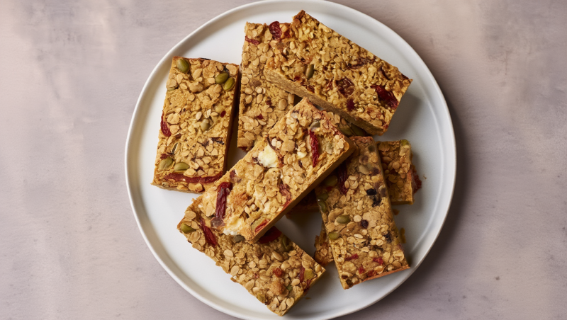 Savoury Breakfast Flapjacks - British Breakfast