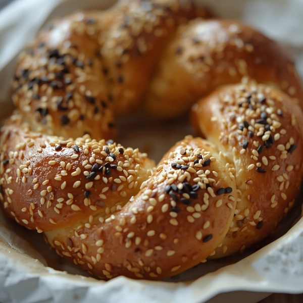 Simit (Turkish Sesame Bread Rings) - Turkish Bread