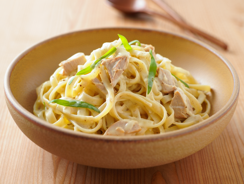Tagliatelle with Turkey and Mustard - French Main Course