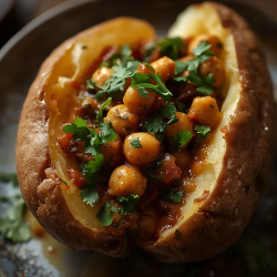 Vegan Chickpea Curry Jacket Potato