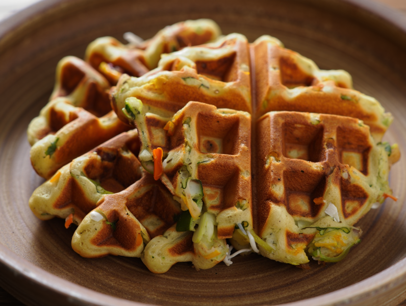 Vegetable Waffles - French Main Course